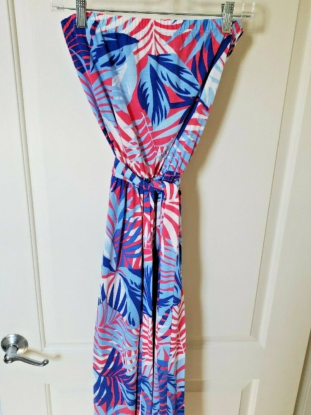 ASOS strapless maxi dress palm print Size 4
